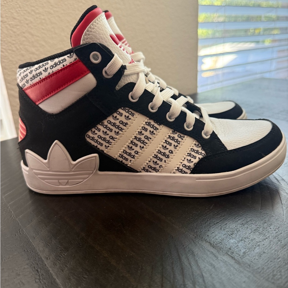 Hard to find!! Adidas High-Top Sneakers - Black, White, Red